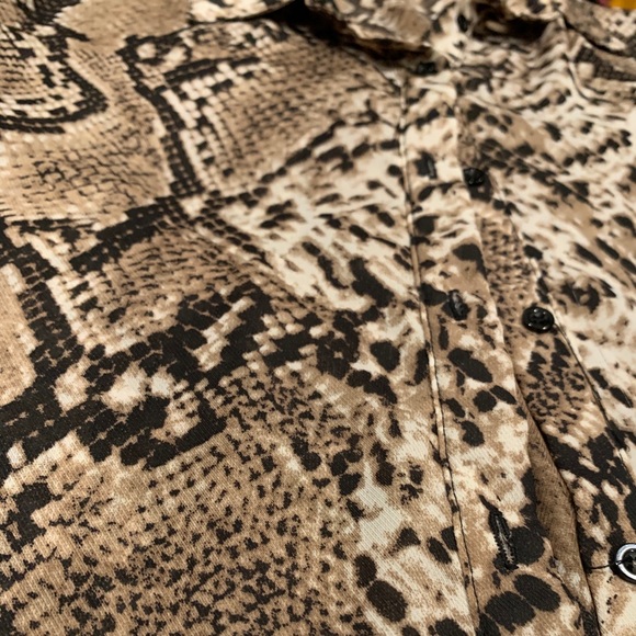 Snake Skin Button Down Dress - Picture 4 of 5